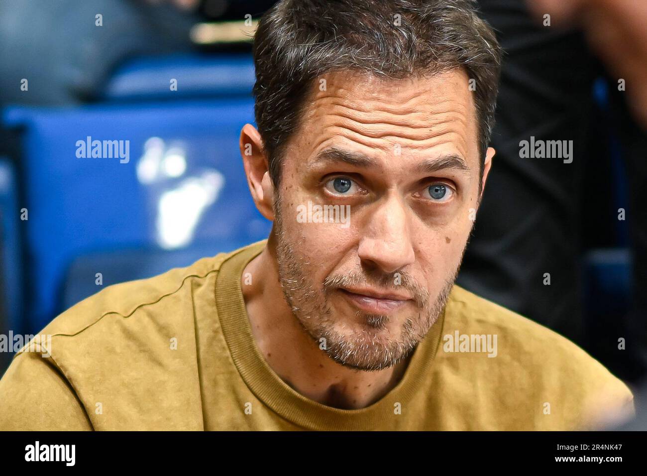 Paris, France. 28th mai 2023. Fabien Marsaud (Grand corps Malade) lors du championnat français, match de basket-ball Betclic Elite entre ASVEL basket et Metropolitans 92 (mets ou Boulogne-Levallois) sur 28 mai 2023 à Levallois, France. Crédit : Victor Joly/Alamy Live News Banque D'Images