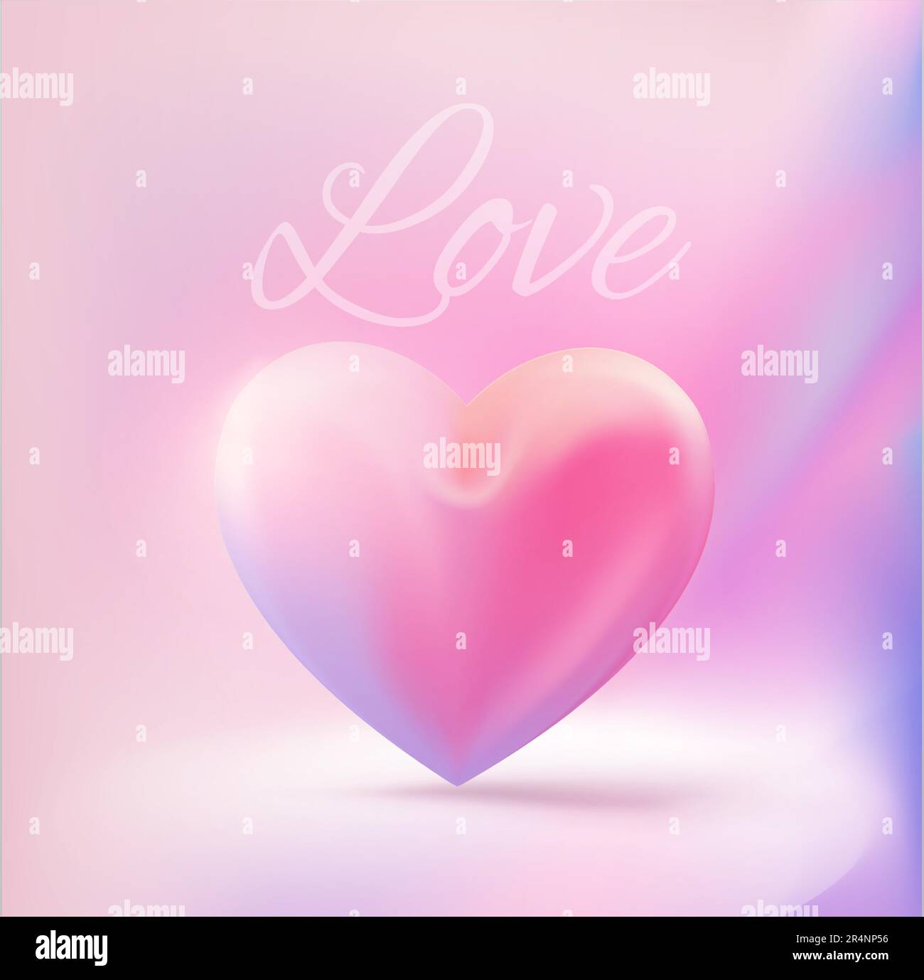 3d coeur coloré avec effets de lumière, isolé en arrière-plan. Concept de design pour l'amour, la Saint-Valentin, l'anniversaire, le mariage, le couple. 3d illustration vectorielle. Illustration vectorielle Illustration de Vecteur