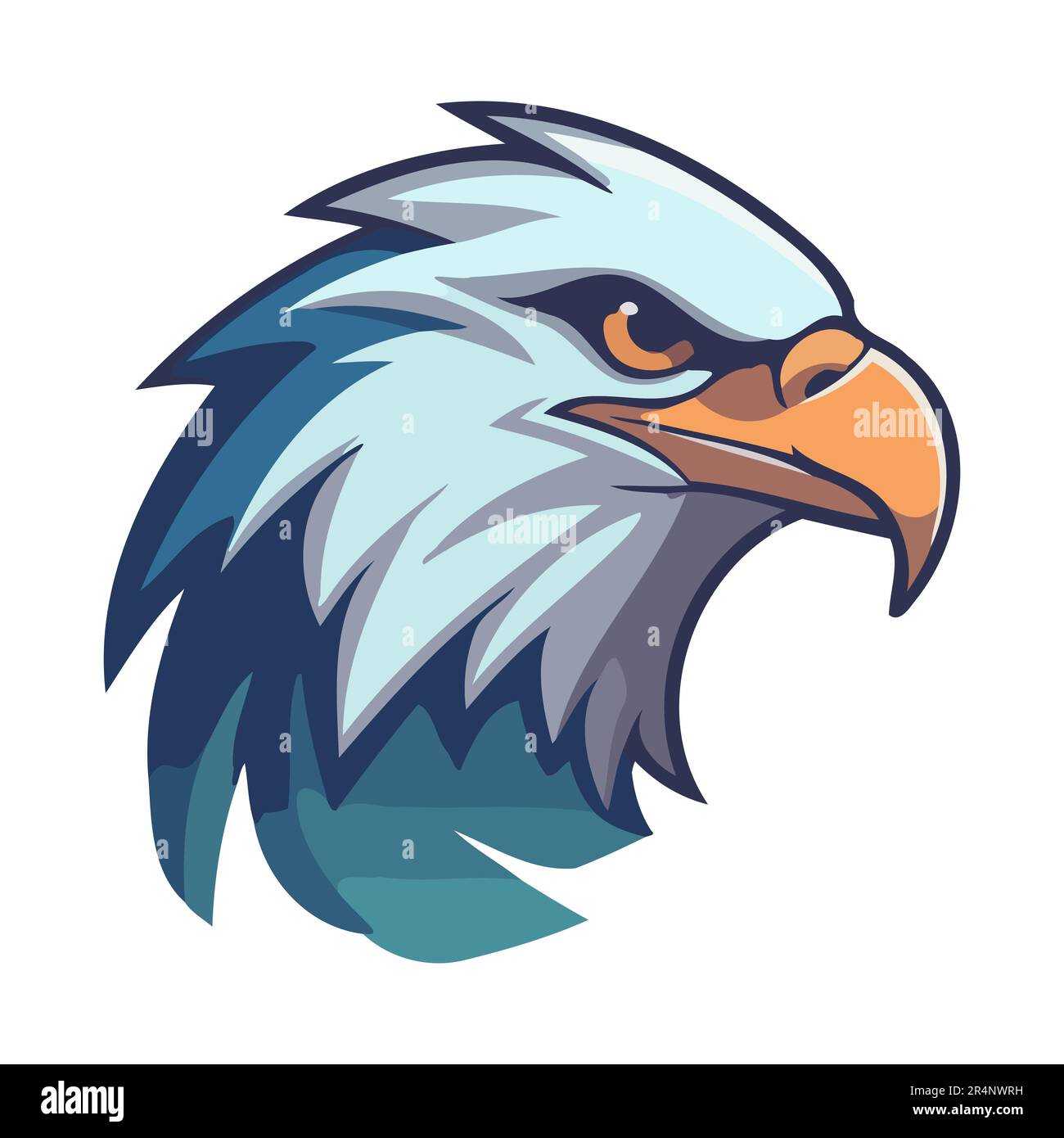 Logo Eagle. Tête d'aigle abstraite. Joli logo aigle. Illustration vectorielle Illustration de Vecteur