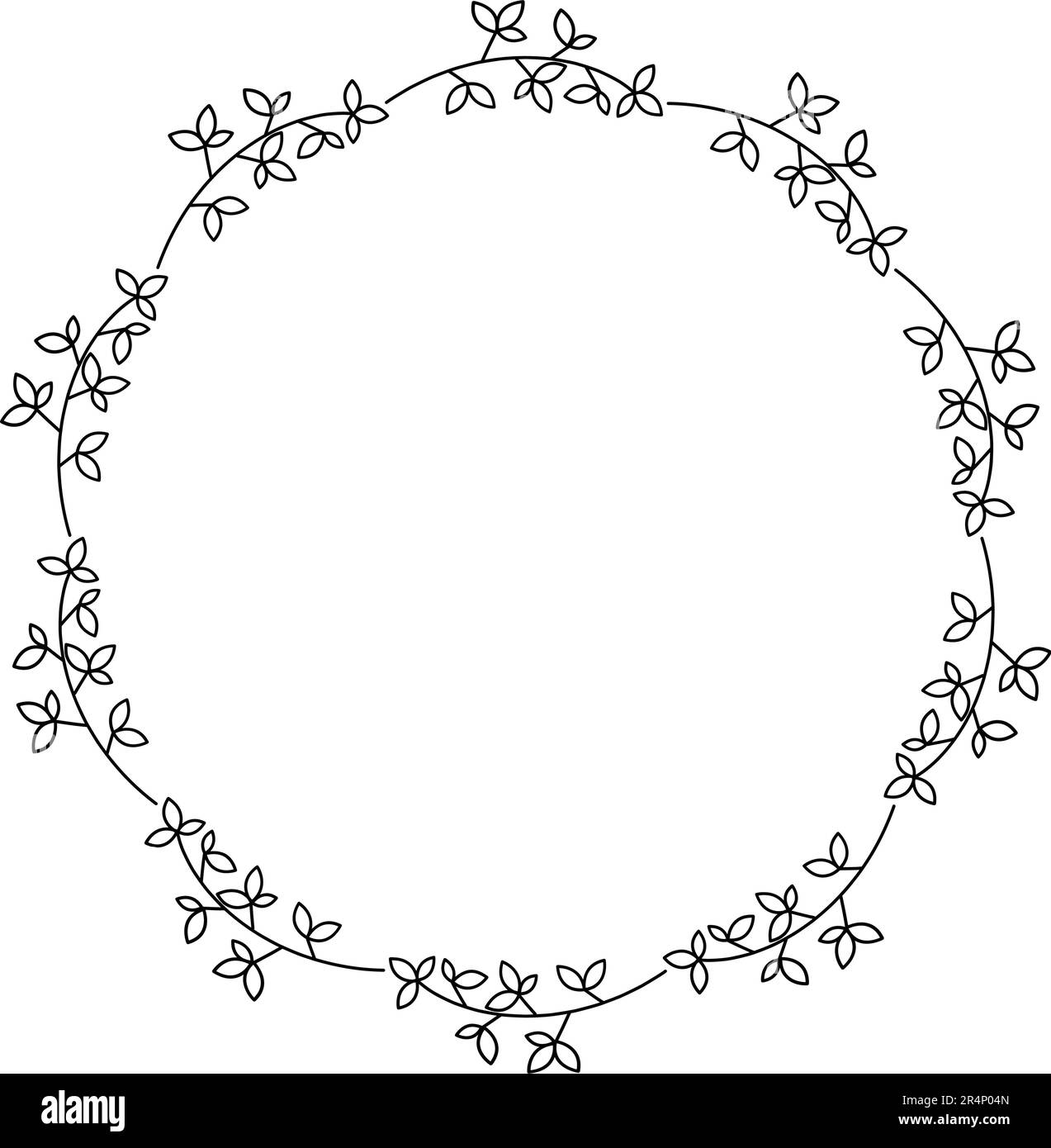 Cercle floral bordure ronde fleur cadre anneau pour décoration ornement dans l'illustration vectorielle Illustration de Vecteur