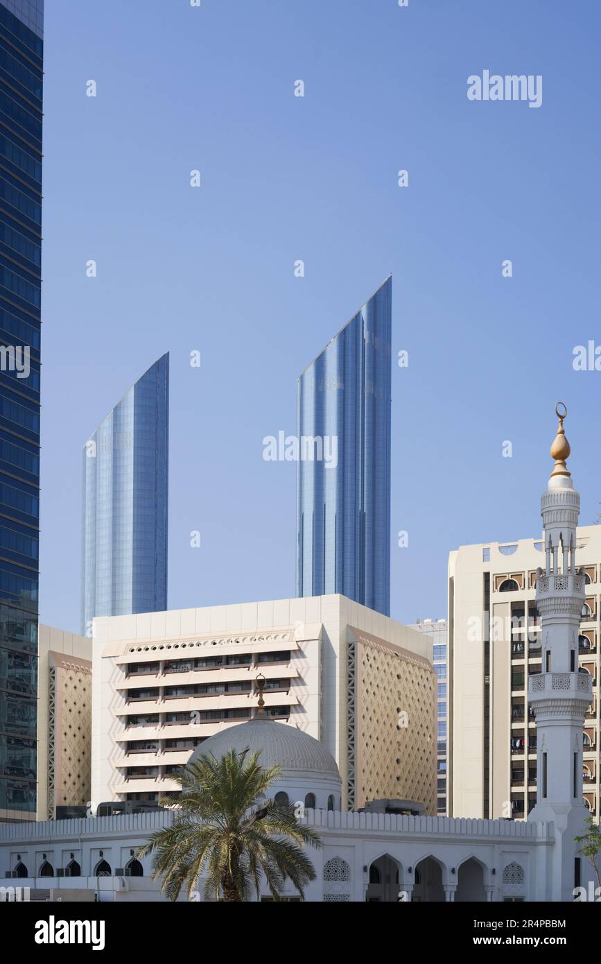 Bâtiments dans le centre d'Abu Dhabi, Émirats arabes Unis Banque D'Images