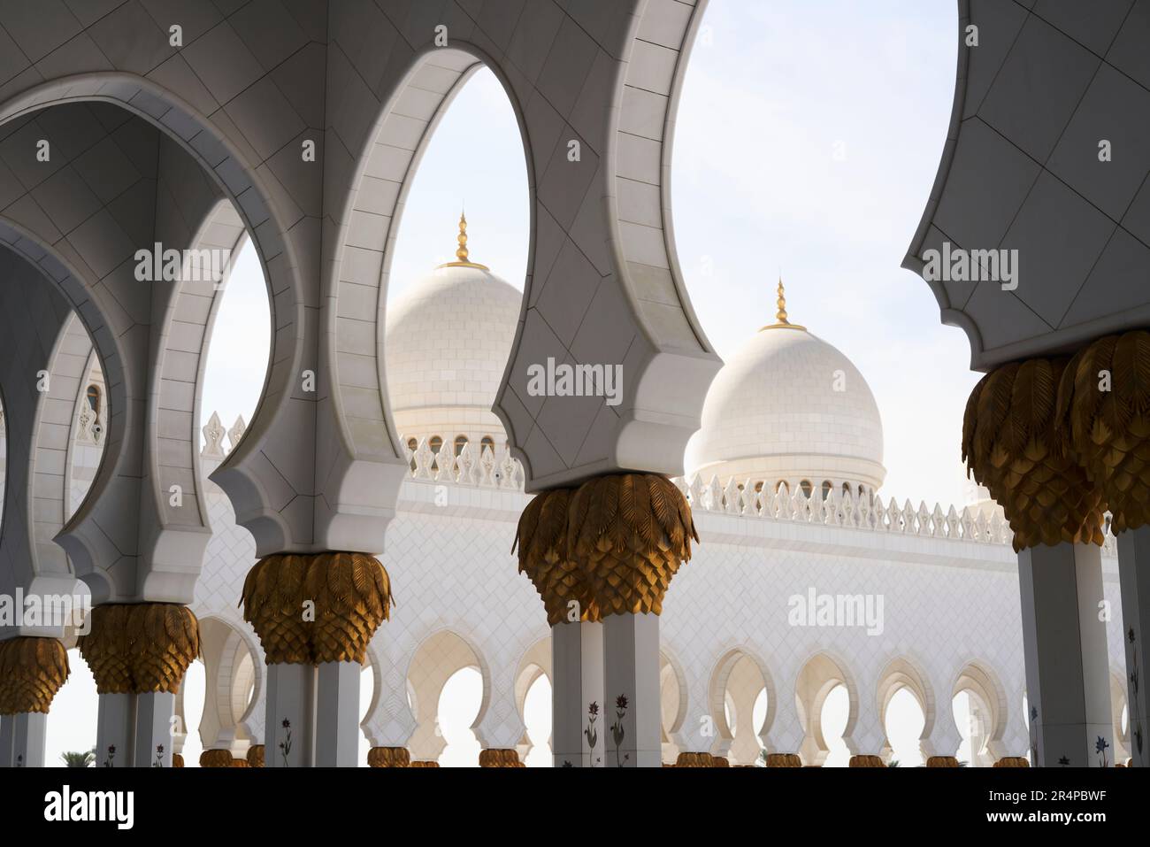 La Grande Mosquée Sheikh Zayed, Abu Dhabi, Émirats arabes Unis Banque D'Images