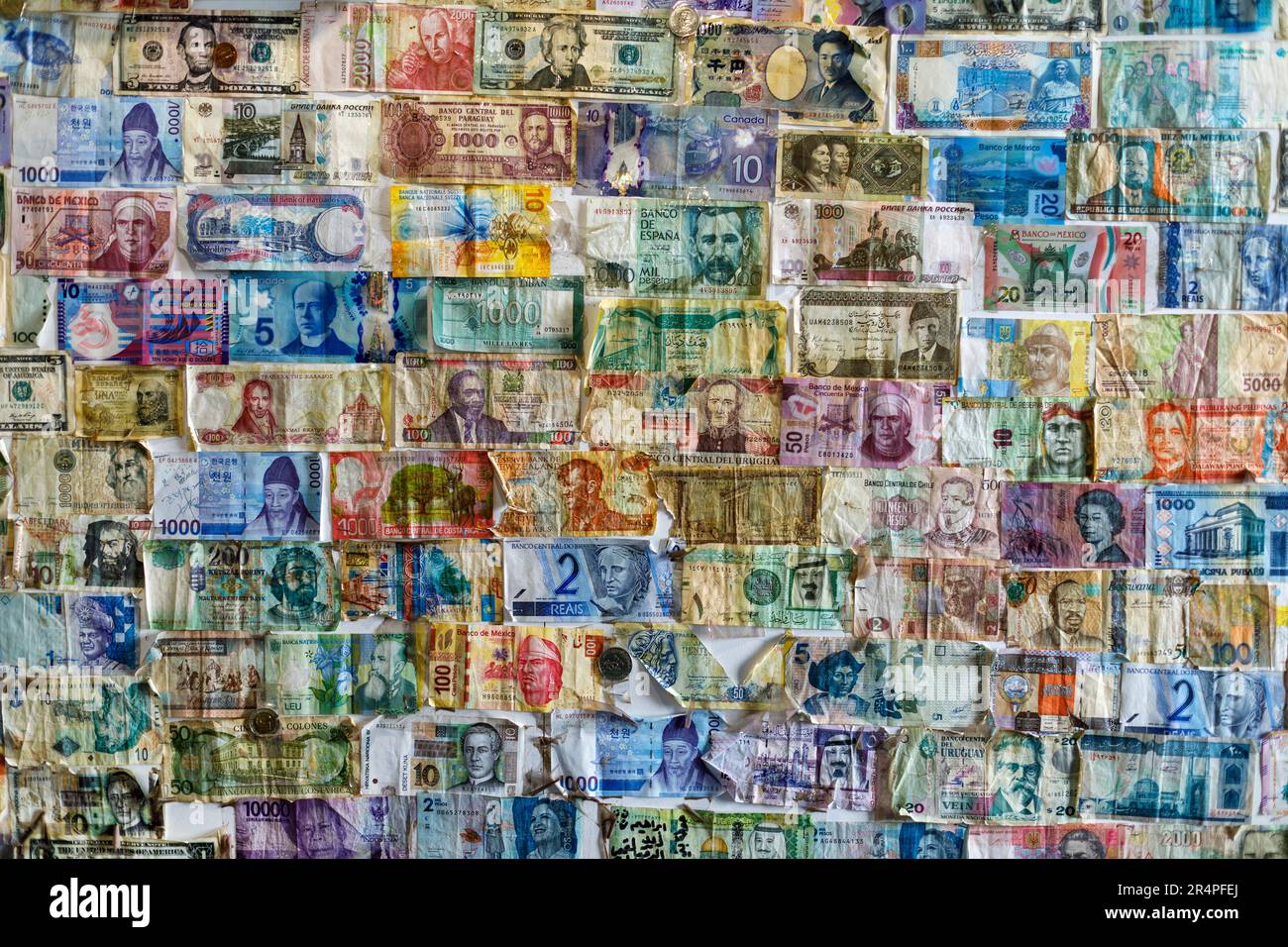 affichage des différentes devises du monde Banque D'Images