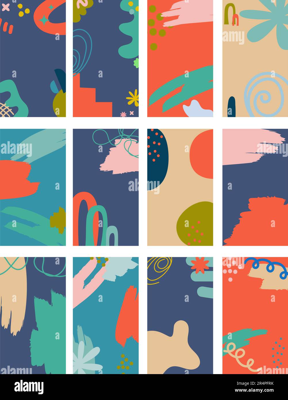 Résumé forme un modèle d'arrière-plan pour les articles de médias sociaux et les articles de post-création. Conception avec espace de copie pour le texte et les images avec des formes colorées et Illustration de Vecteur