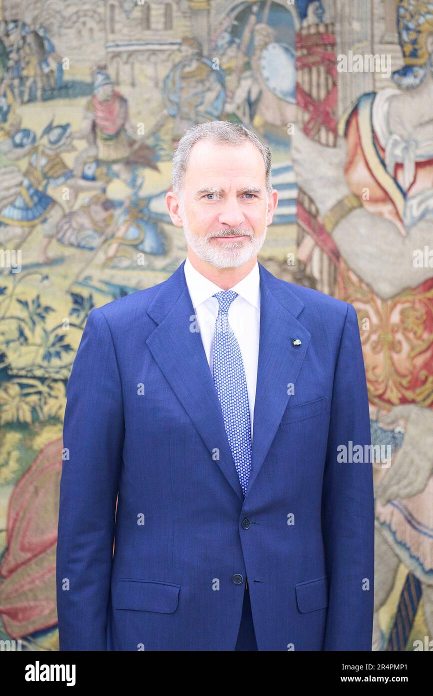 29 mai 2023, Madrid, Madrid, Espagne: Le roi Felipe VI d'Espagne assiste à une audience avec le président exécutif de la CAF-Banque de développement d'Amérique latine, Sergio Diaz-Granados au Palais Zarzuela sur 29 mai 2023 à Madrid, Espagne (image de crédit: © Jack Abuin/ZUMA Press Wire) USAGE ÉDITORIAL SEULEMENT! Non destiné À un usage commercial ! Banque D'Images 29 mai 2023, Madrid, Madrid, Espagne: Le roi Felipe VI d'Espagne assiste à une audience avec le président exécutif de la CAF-Banque de développement d'Amérique latine, Sergio Diaz-Granados au Palais Zarzuela sur 29 mai 2023 à Madrid, Espagne (image de crédit: © Jack Abuin/ZUMA Press Wire) USAGE ÉDITORIAL SEULEMENT! Non destiné À un usage commercial ! Banque D'Images