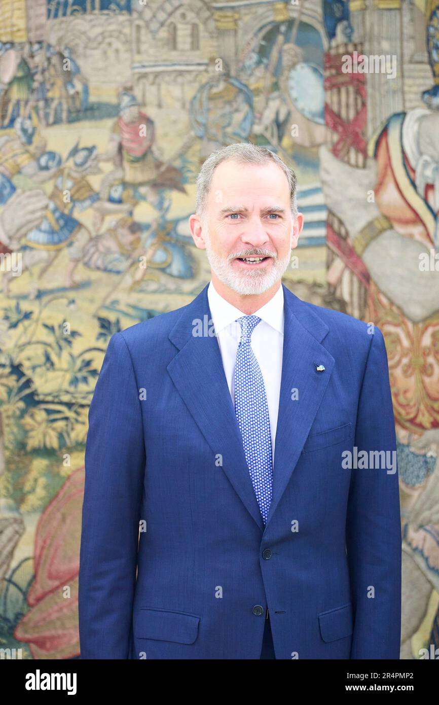 29 mai 2023, Madrid, Madrid, Espagne: Le roi Felipe VI d'Espagne assiste à une audience avec le président exécutif de la CAF-Banque de développement d'Amérique latine, Sergio Diaz-Granados au Palais Zarzuela sur 29 mai 2023 à Madrid, Espagne (image de crédit: © Jack Abuin/ZUMA Press Wire) USAGE ÉDITORIAL SEULEMENT! Non destiné À un usage commercial ! Banque D'Images 29 mai 2023, Madrid, Madrid, Espagne: Le roi Felipe VI d'Espagne assiste à une audience avec le président exécutif de la CAF-Banque de développement d'Amérique latine, Sergio Diaz-Granados au Palais Zarzuela sur 29 mai 2023 à Madrid, Espagne (image de crédit: © Jack Abuin/ZUMA Press Wire) USAGE ÉDITORIAL SEULEMENT! Non destiné À un usage commercial ! Banque D'Images