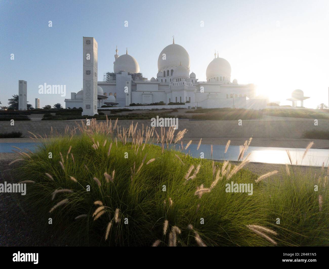 La Grande Mosquée Sheikh Zayed, Abu Dhabi, Émirats arabes Unis Banque D'Images