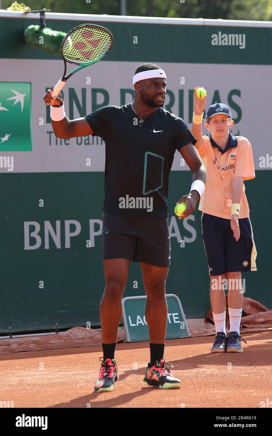 Paris, France. 29th mai 2023. FRANCES Tiafoe, JOUEUR DE tennis AMÉRICAIN pendant l'Open de France Roland Garros 2023 sur 29 mai 2023 à Paris, France. Photo de Nasser Berzane/ABACAPRESS.COM crédit: Abaca Press/Alay Live News Banque D'Images