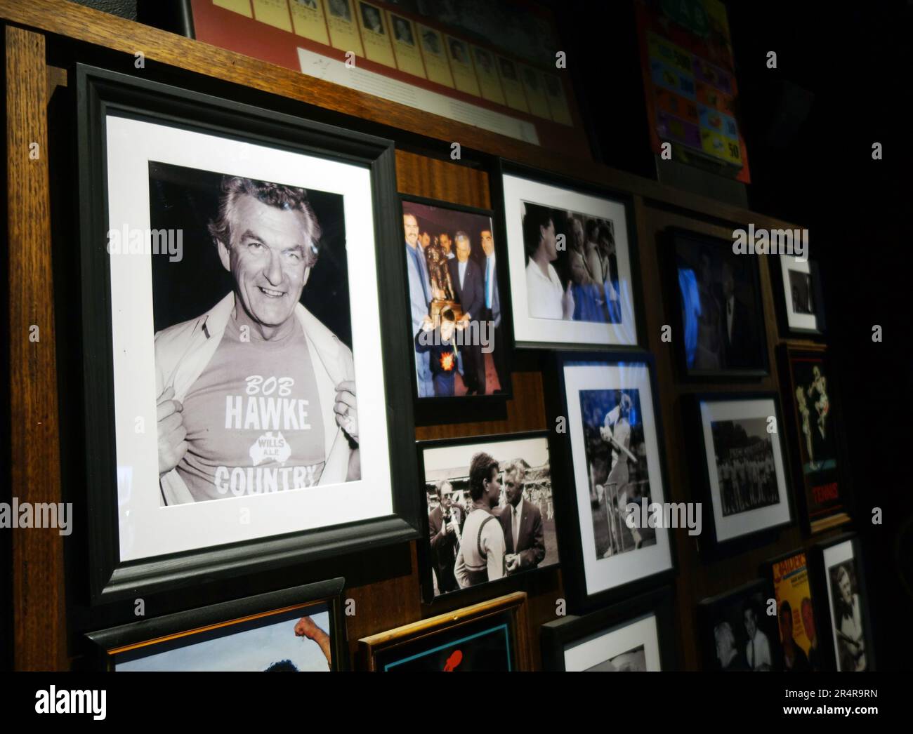 Décor du centre de loisirs et de bière Bob Hawke (brasserie Hawke's), Marrickville, Sydney, Nouvelle-Galles du Sud, Australie. Pas de MR ou PR Banque D'Images