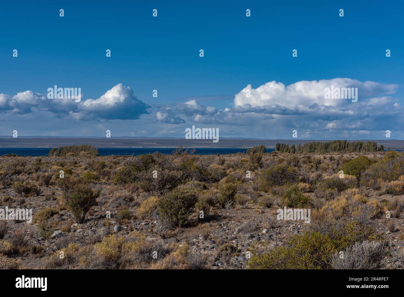 Paysage au lac de Buenos Aires dans la région d'Aysen, Argentine Banque D'Images