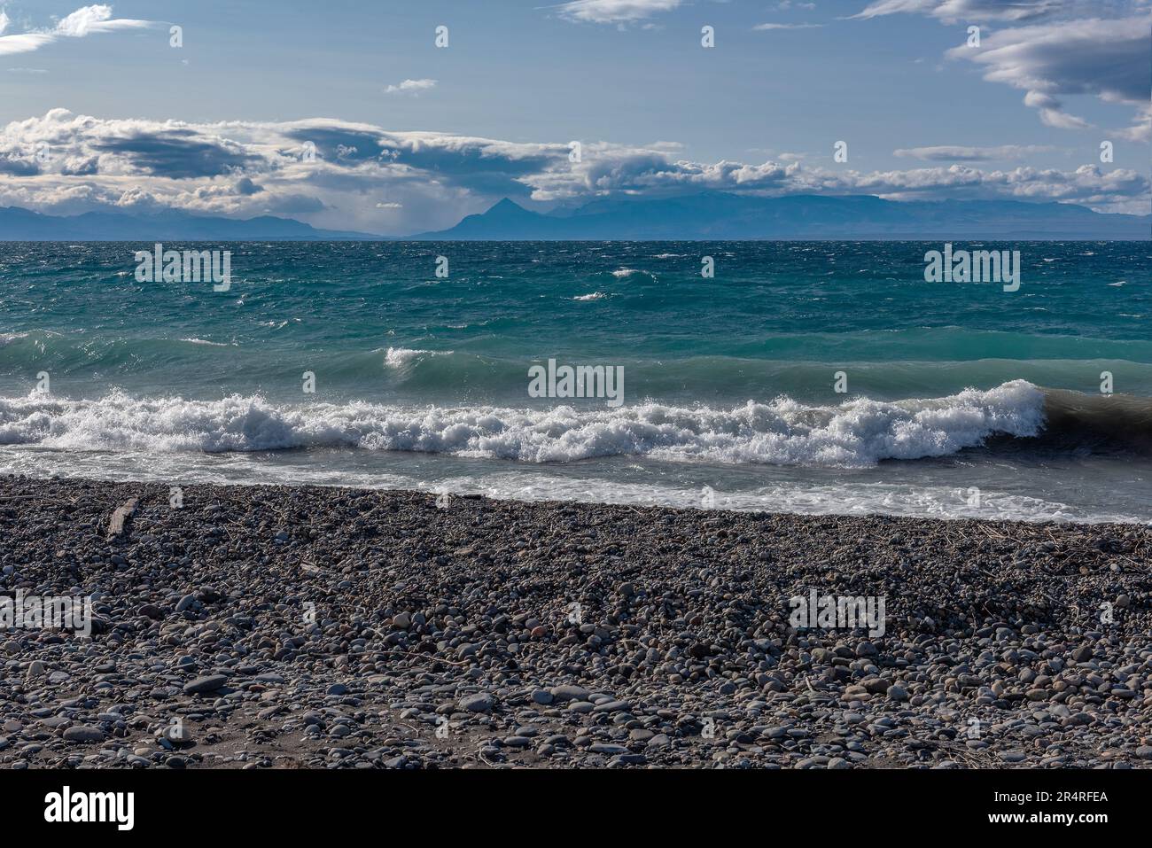 Paysage au lac de Buenos Aires dans la région d'Aysen, Argentine Banque D'Images