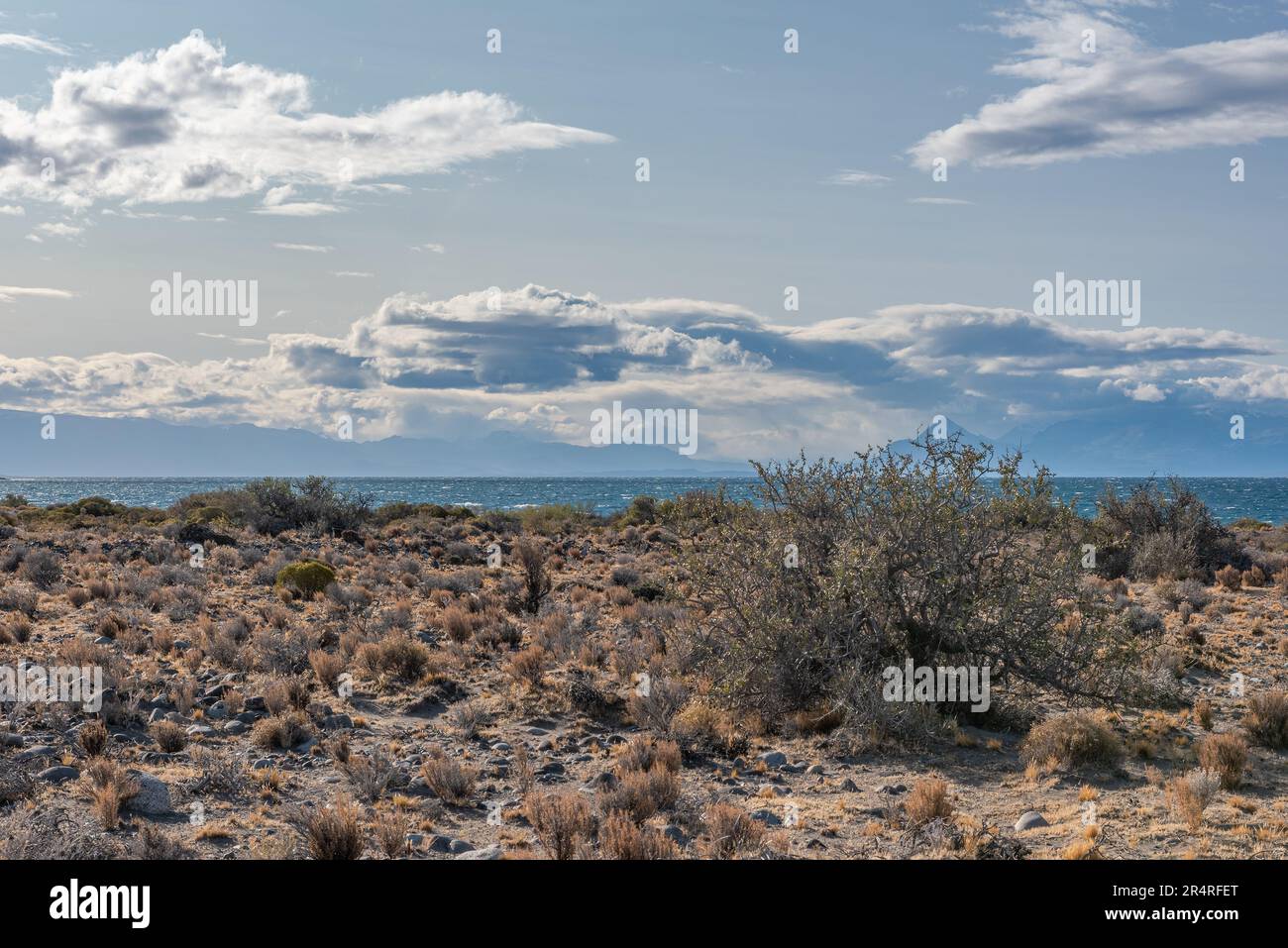 Paysage au lac de Buenos Aires dans la région d'Aysen, Argentine Banque D'Images