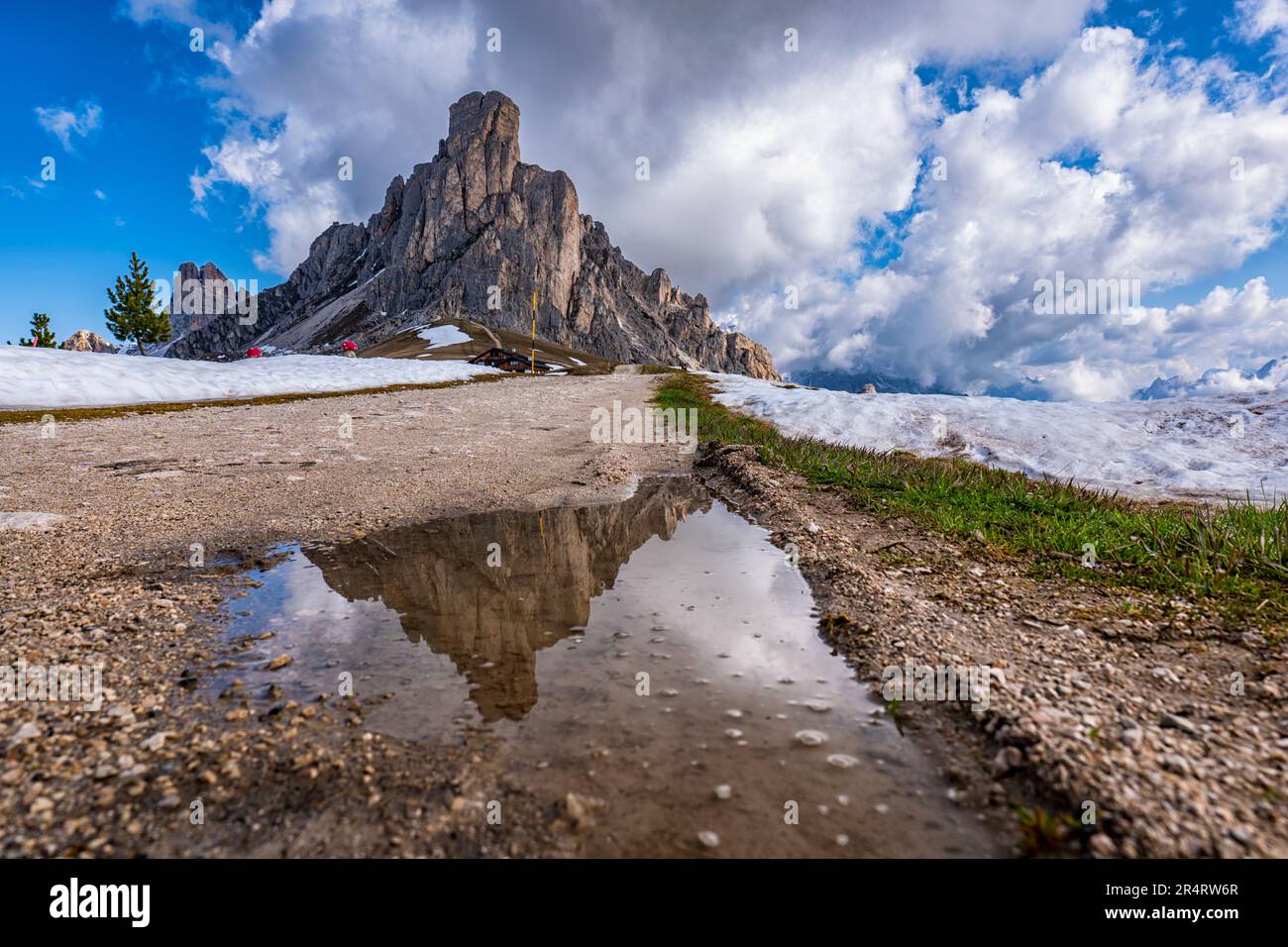 Mont Regusela sur le col de Giau dans les dolomites Banque D'Images