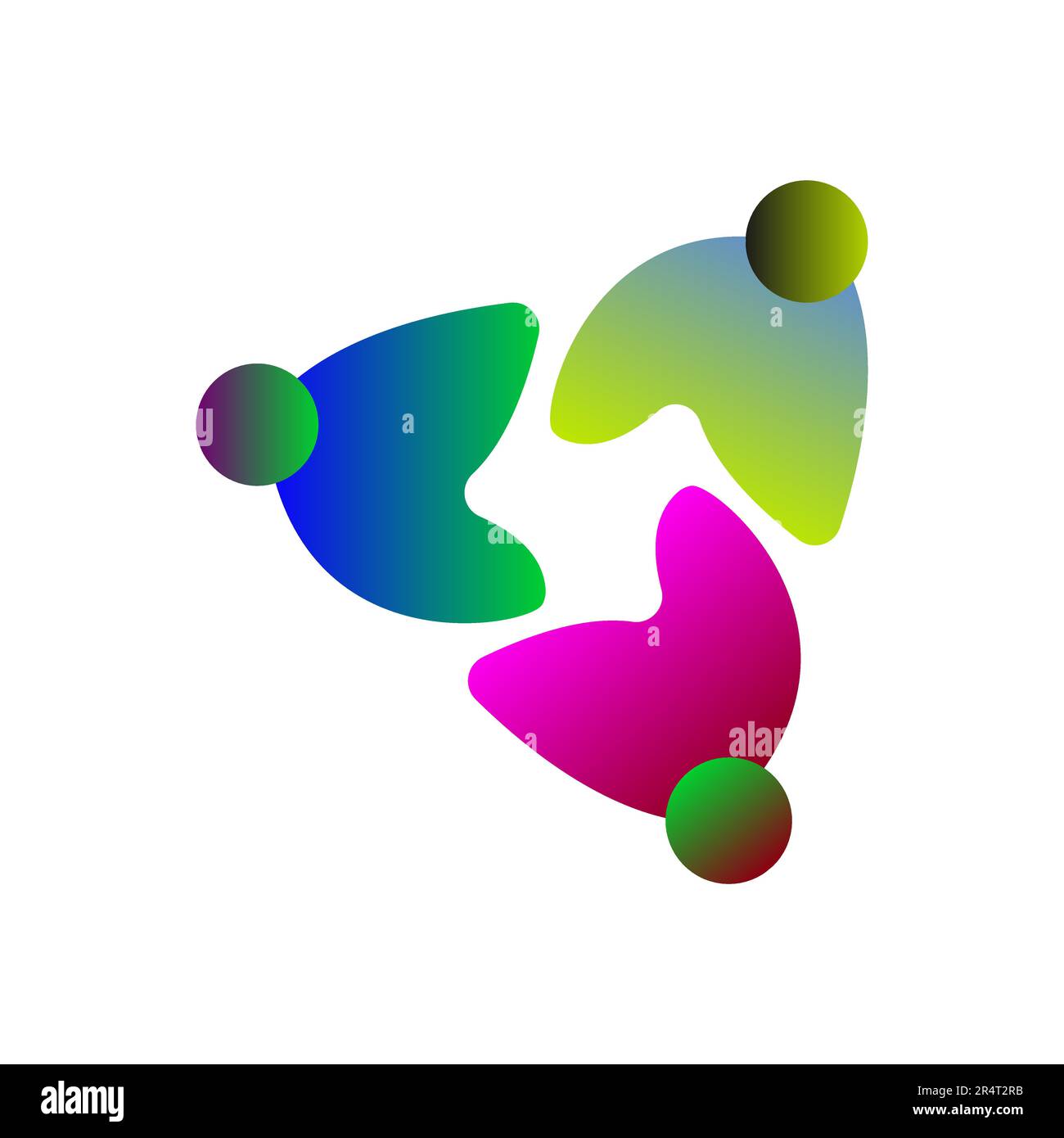 Travail d'équipe homme d'affaires unité et de la coopération concept créé avec des éléments géométriques simples comme un équipage de personnes. Icône ou logo Vector Illustration de Vecteur