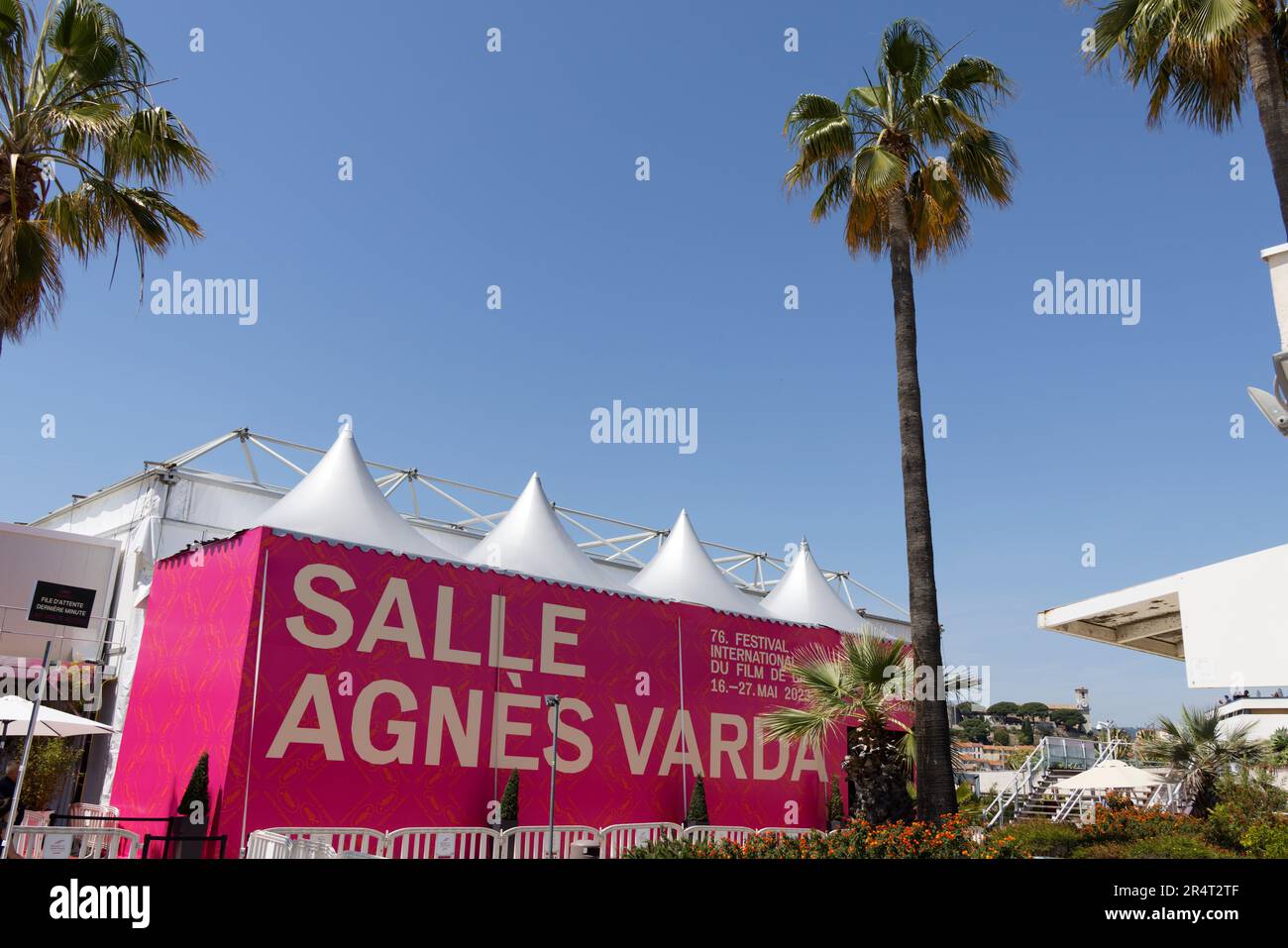 Cannes, France. 27th mai 2023. Vue générale de la salle Agnes Varda pendant le Festival de Cannes sur 27 mai 2023 à Cannes, France. Banque D'Images