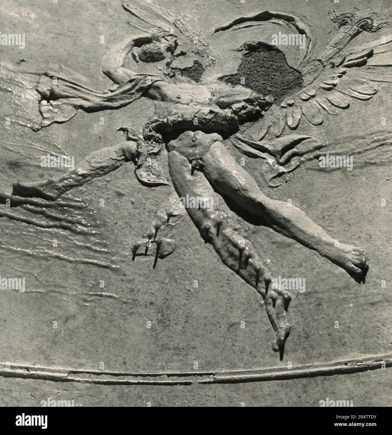 Stuc du 1st siècle après J.-C. dans la basilique souterraine de Porta Maggiore, Rome, Italie 1960s Banque D'Images