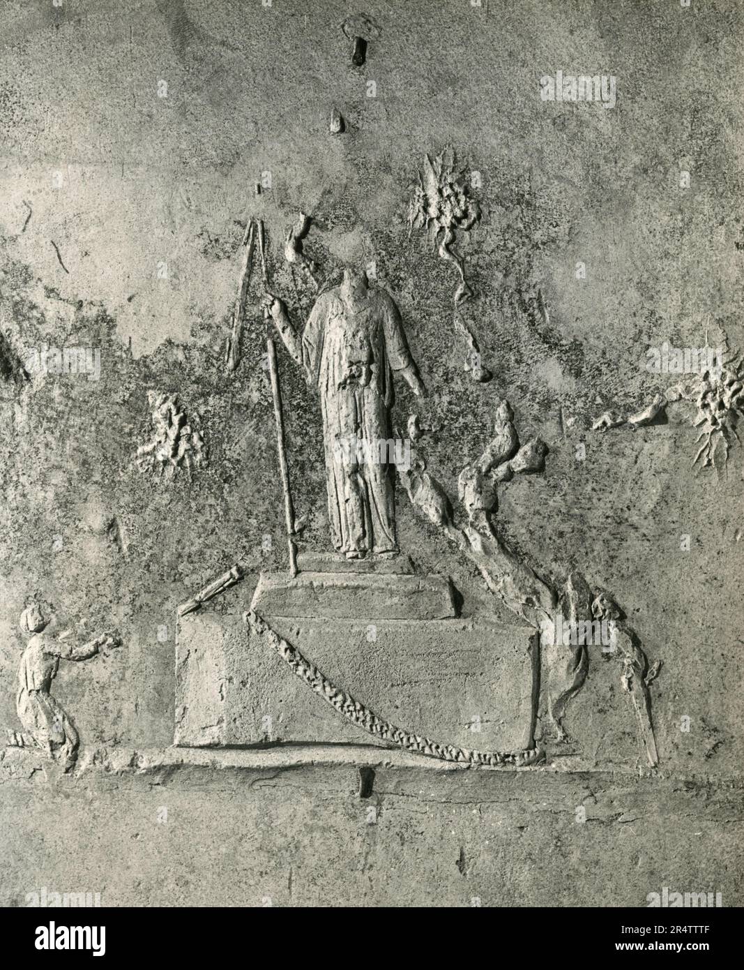 Stuc du 1st siècle après J.-C. dans la basilique souterraine de Porta Maggiore, Rome, Italie 1960s Banque D'Images