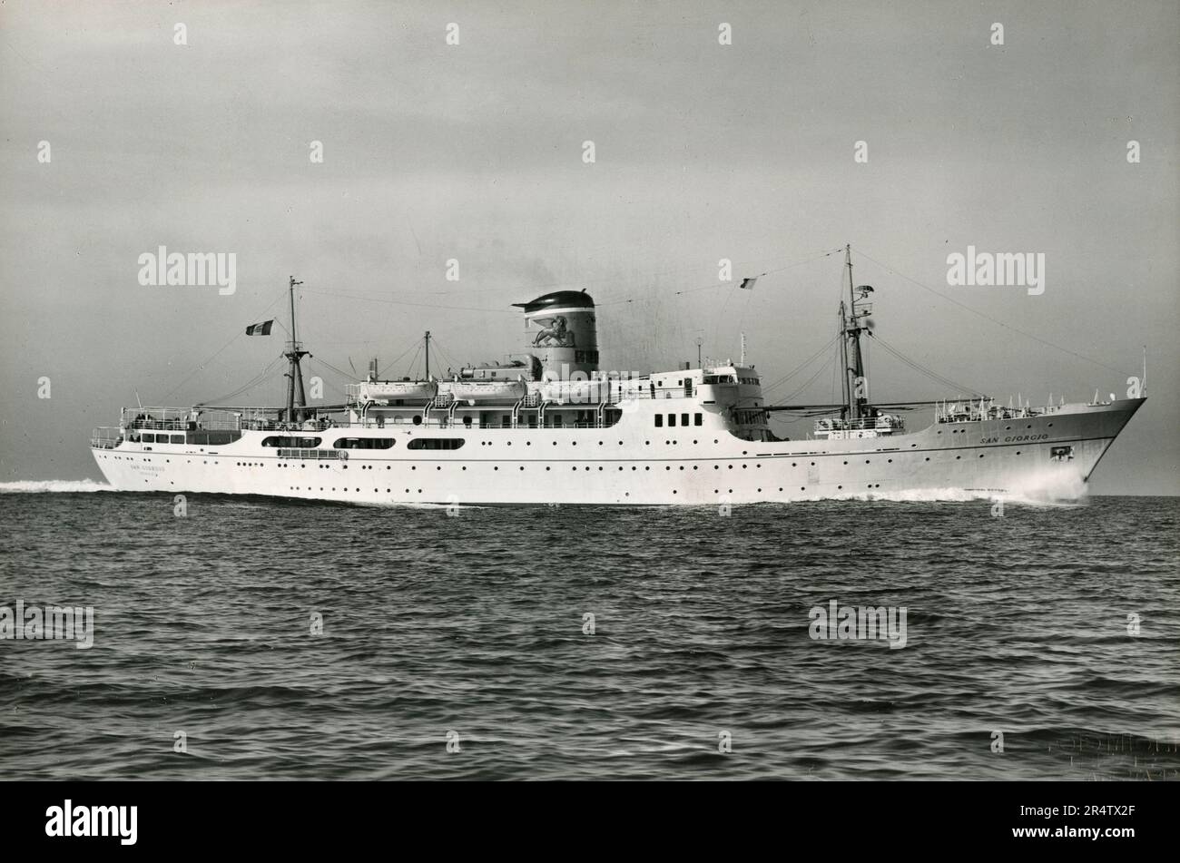 Le navire San Giorgio voile, Italie 1950s Banque D'Images