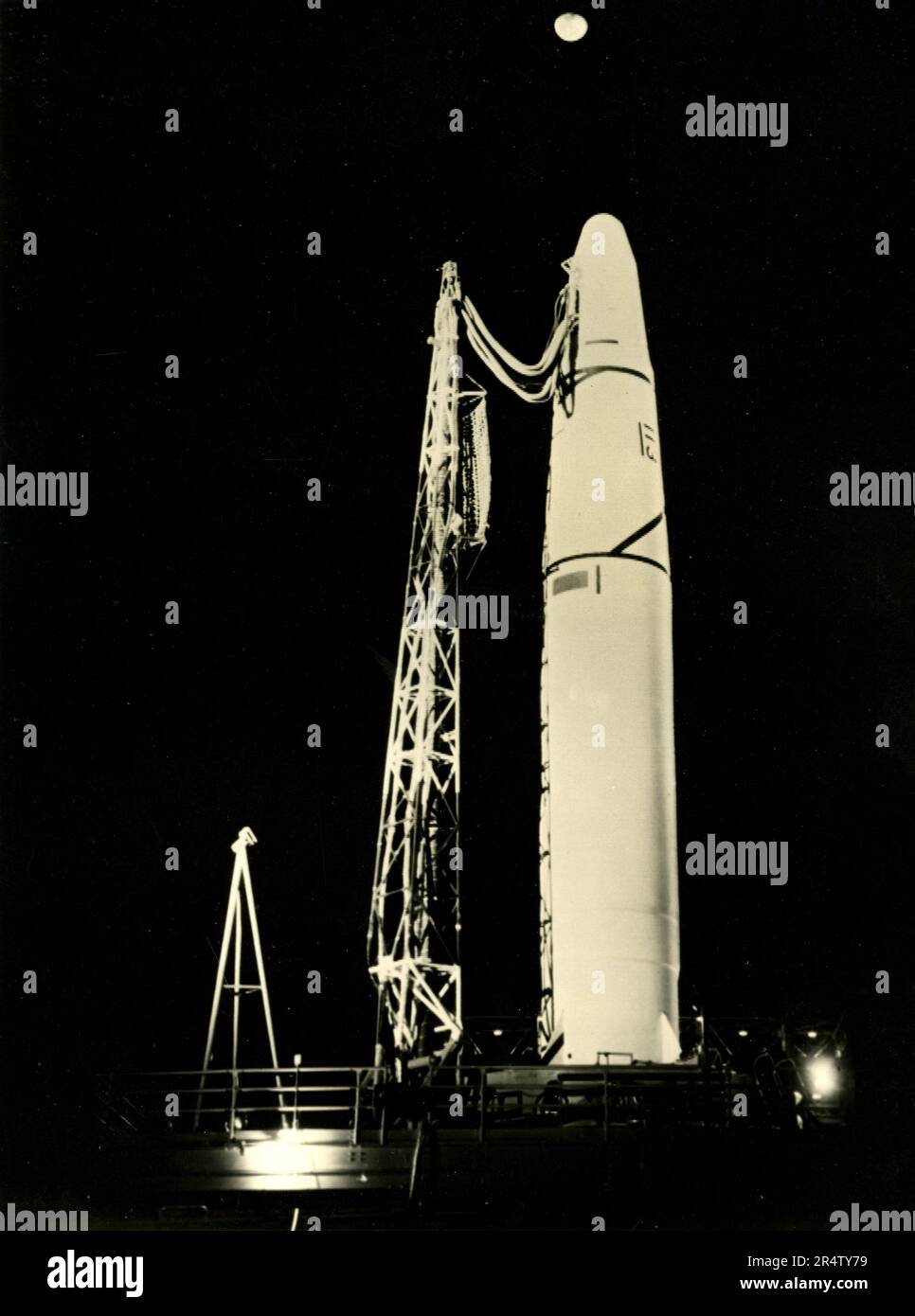 MISSILE balistique À portée intermédiaire US Air Force Thor testé à Cape Canaveral, USA 1958 Banque D'Images