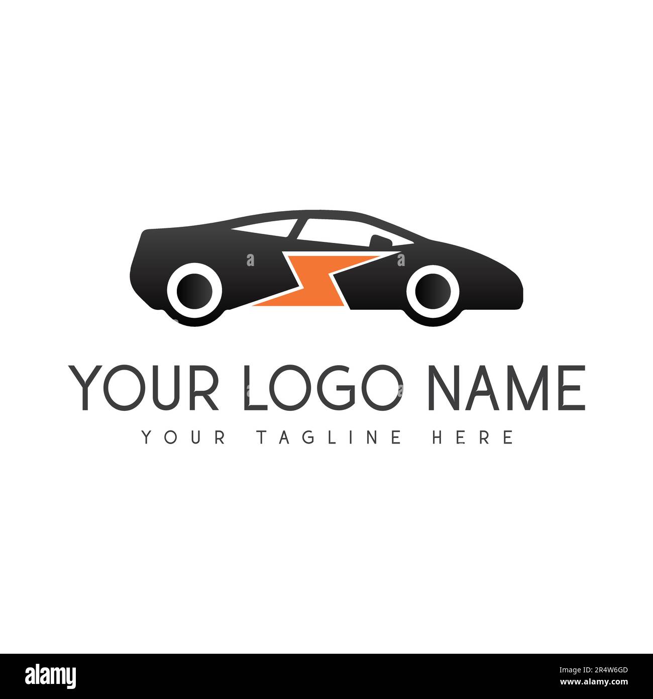 logo voiture électrique Design logo voiture sans fil facturable Illustration de Vecteur