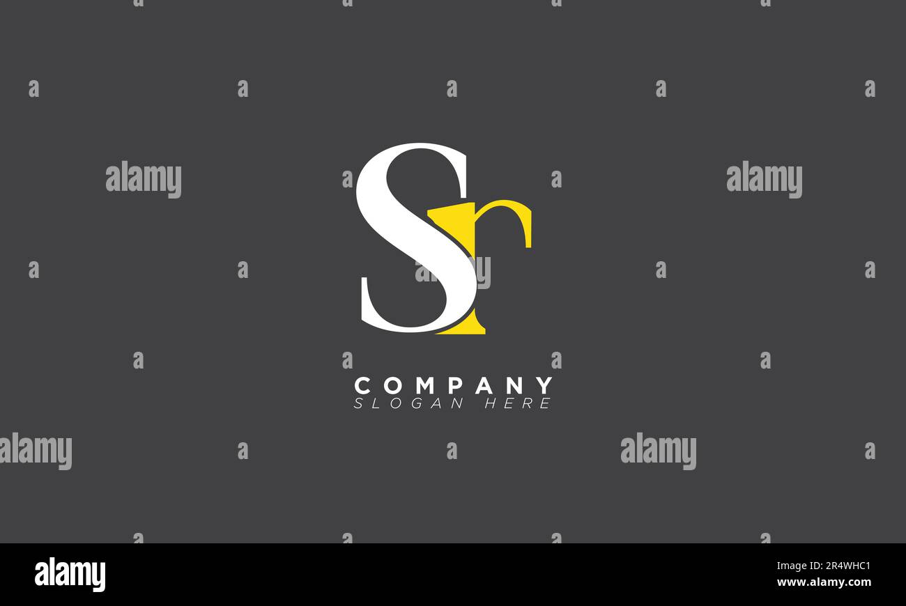 SR lettres Alphabet initiales Monogram logo RS, S et R. Illustration de Vecteur
