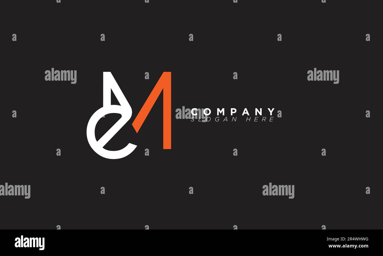 EM lettres Alphabet initiales Monogram logo ME, E et M. Illustration de Vecteur