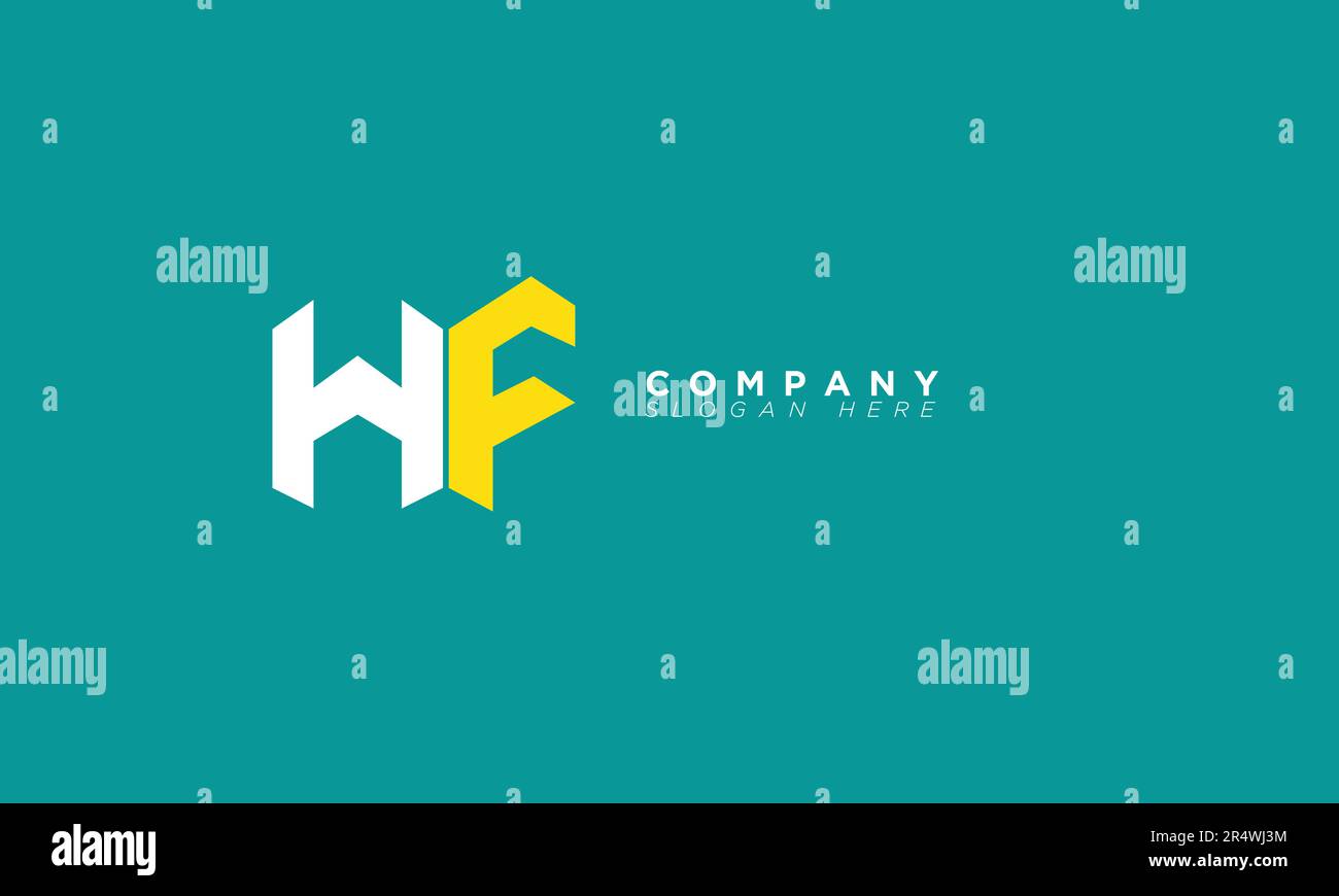 HF lettres Alphabet initiales Monogramme logo FH, H et F Illustration de Vecteur