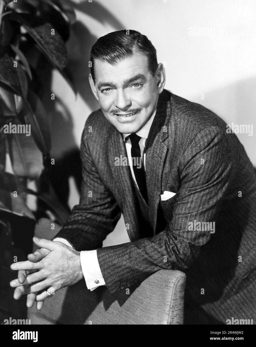 Photo de Clark Gable (1901-1960) acteur de cinéma américain. Datée 1950 Banque D'Images