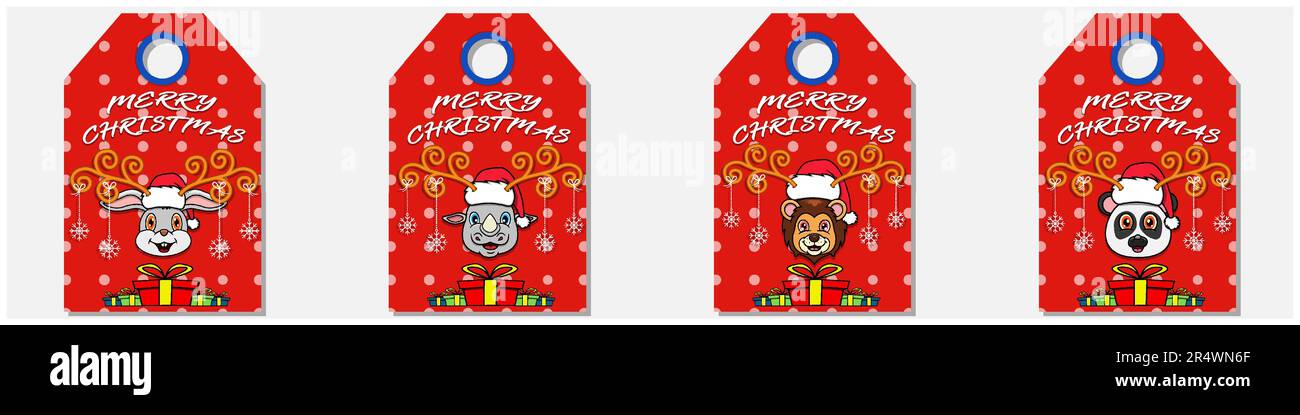 Ensemble de décorations de Noël et de nouvel an dessinées à la main avec motif de personnages de la tête mignonne. Vecteur et illustration. Illustration de Vecteur
