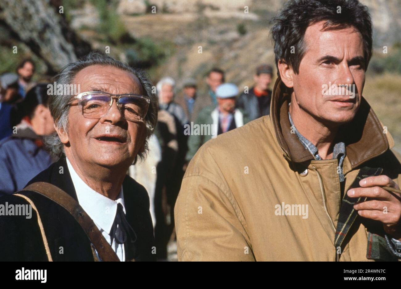 Grand beau (film TV) année: 1990 - France Directeur: Bernard Choquet Serge Reggiani, François Marthouret Banque D'Images