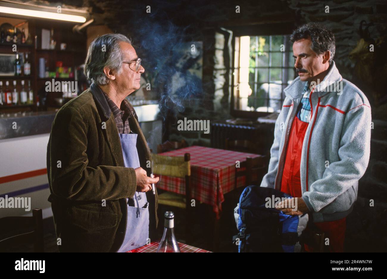 Grand beau (film TV) année: 1990 - France Directeur: Bernard Choquet Serge Reggiani, François Marthouret Banque D'Images