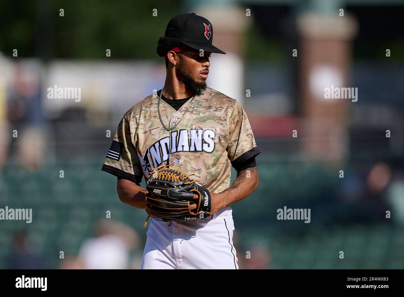 Indianapolis Indians pitcher J.C. Flowers (20) during an MiLB