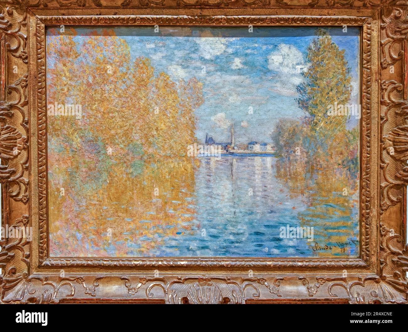 Londres Galerie Courtauld Somerset House École française Claude Monet effet d'automne à Argenteuil 1873 Banque D'Images