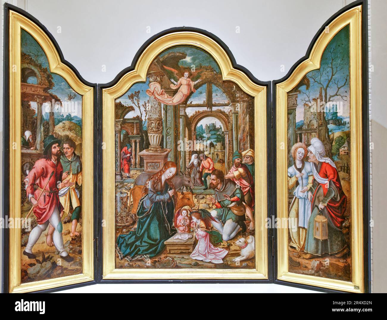 Londres The Courtauld Gallery Somerset House Moyen âge et Renaissance 1250 - 1600 un triptyque Banque D'Images