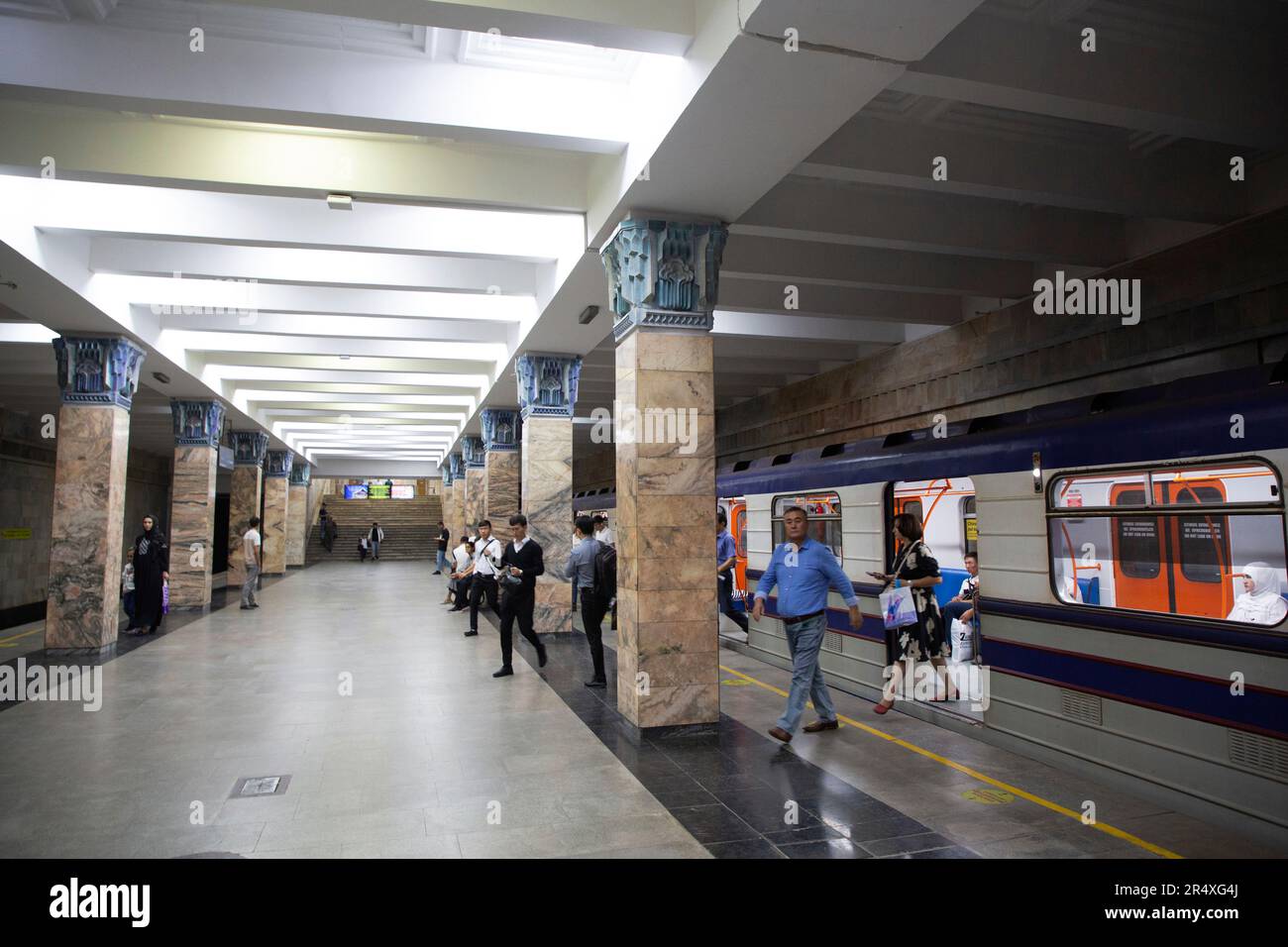 Station Toshkent pour le métro de Tachkent en Ouzbékistan ; Tachkent, Ouzbékistan Banque D'Images