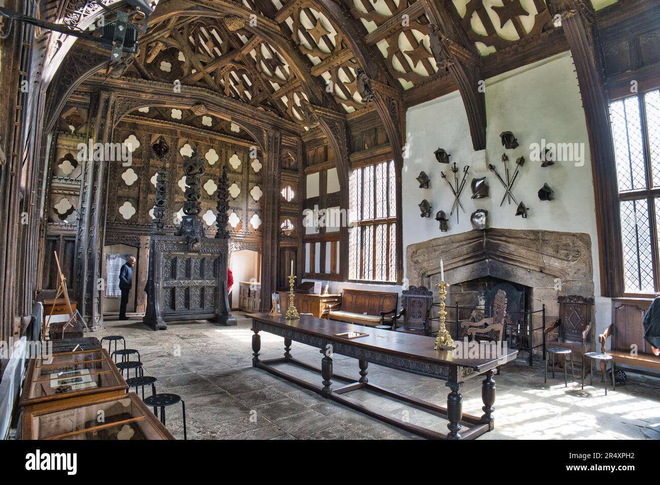Great Hall, Rufford Old Hall Banque D'Images