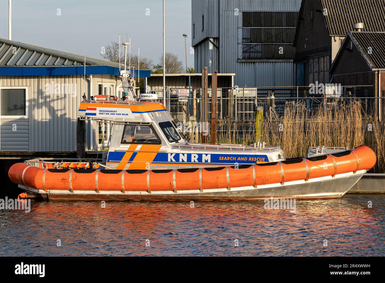 KNRM bateau de sauvetage Riet en Jan van Wijk. La KNRM est l'organisation bénévole aux pays-Bas chargée de sauver des vies en mer. Banque D'Images