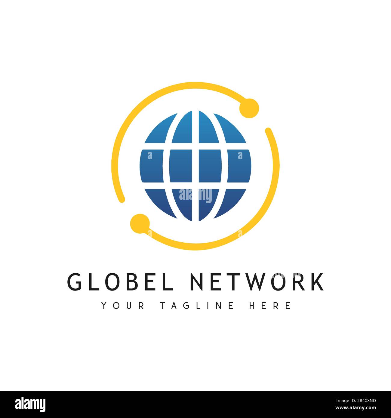 Logo Global Network Design LOGO IT Security Illustration de Vecteur