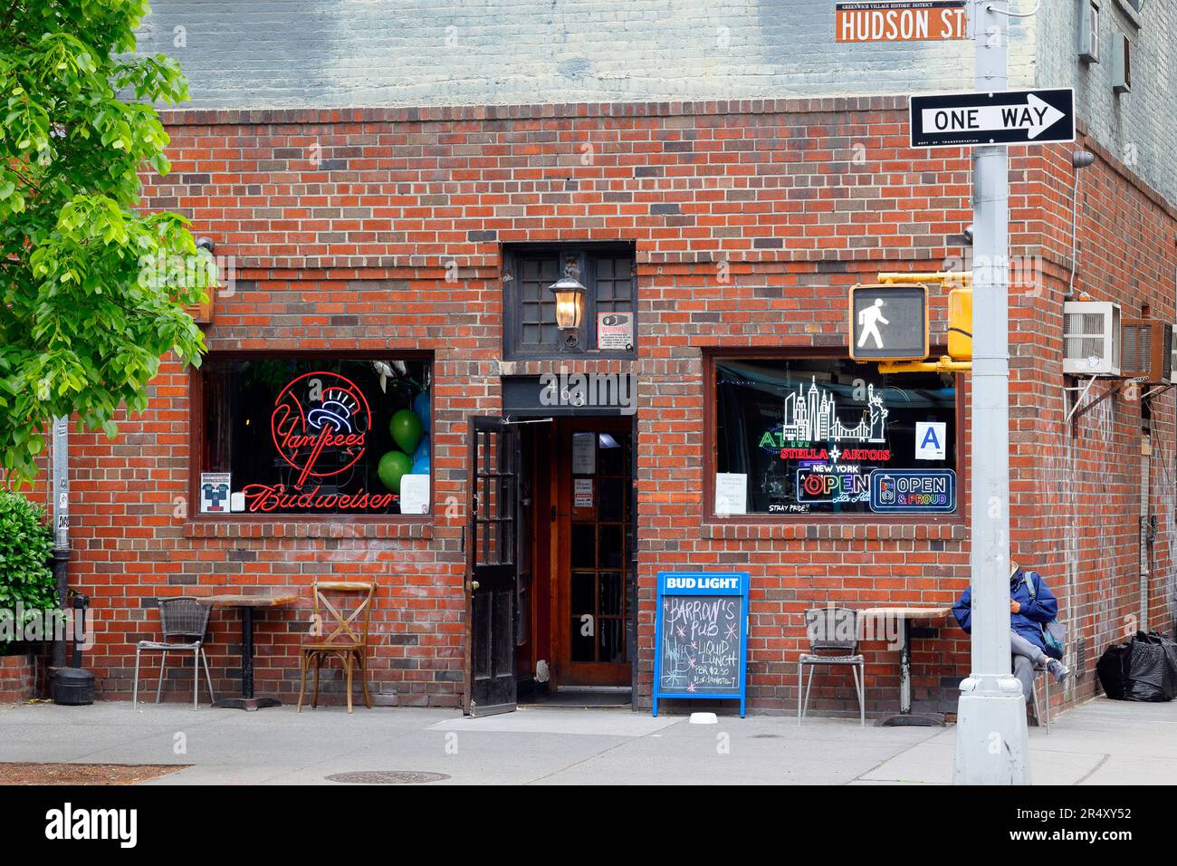 Barrow's Pub, 463 Hudson St, New York, New York, New York photo d'un bar dans le quartier West Village de Manhattan. Banque D'Images