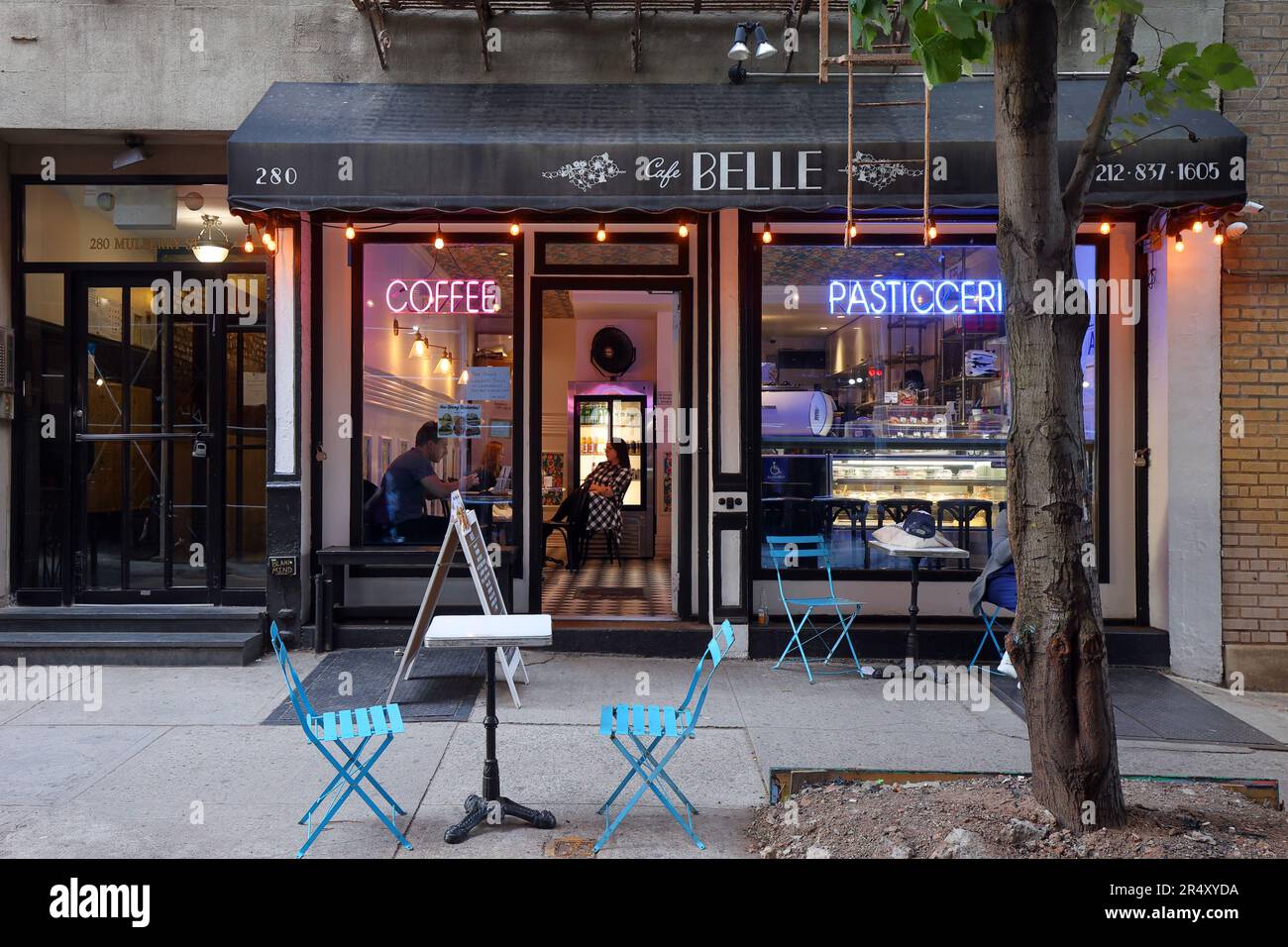 Café Belle, 280 Mulberry St, New York, New York, New York photo d'un café de pâtisserie italien dans le quartier Little Italy/Nolita de Manhattan. Banque D'Images