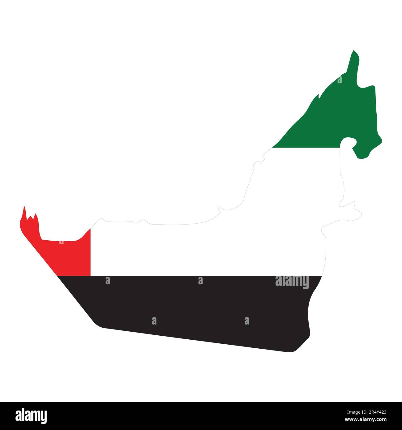 Carte des Émirats arabes Unis avec drapeau sur fond gris. Illustration vectorielle. Illustration de Vecteur