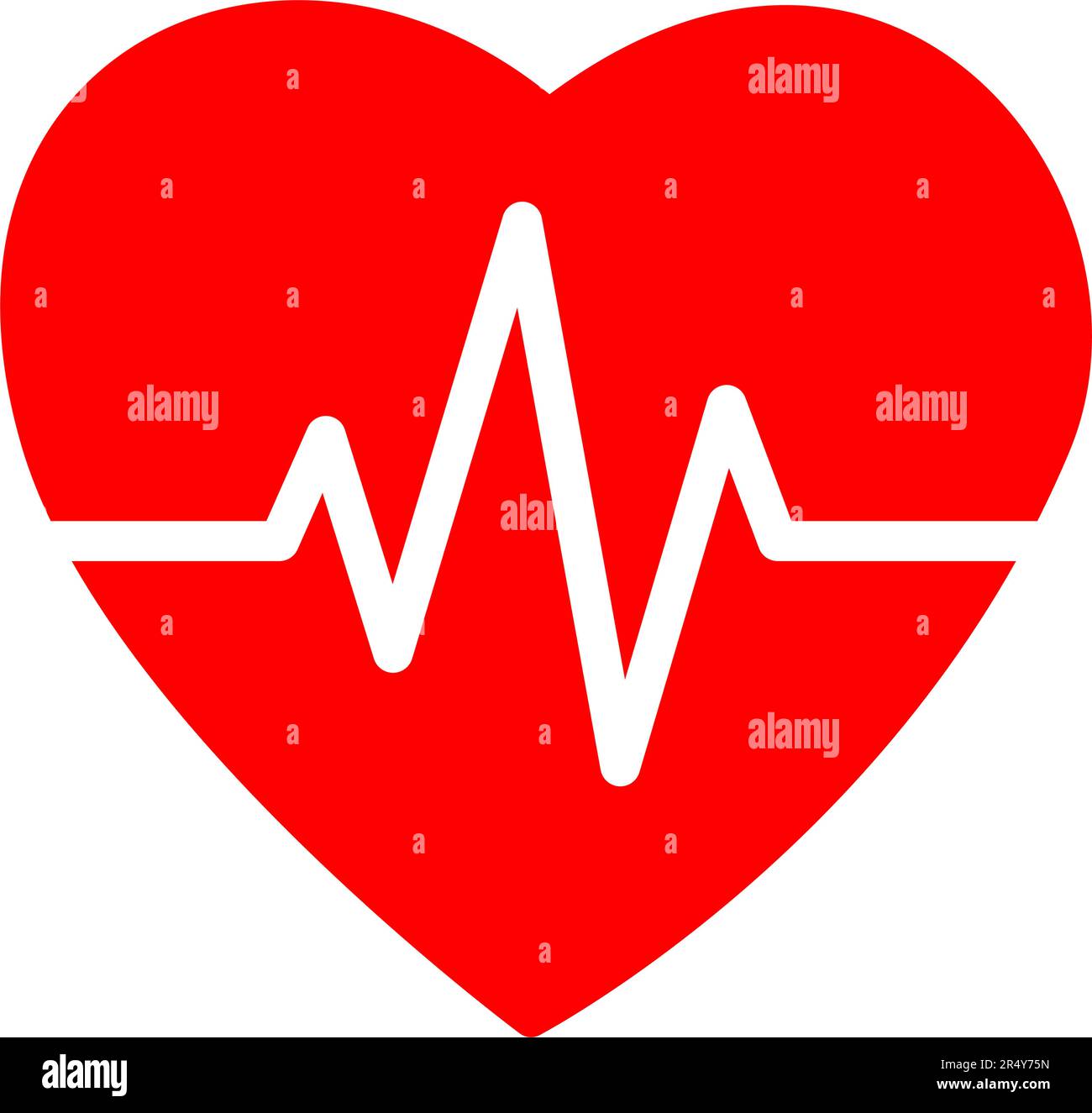 Pouls cardiaque, cardiogramme. Illustration vectorielle. Isolé sur fond blanc Illustration de Vecteur