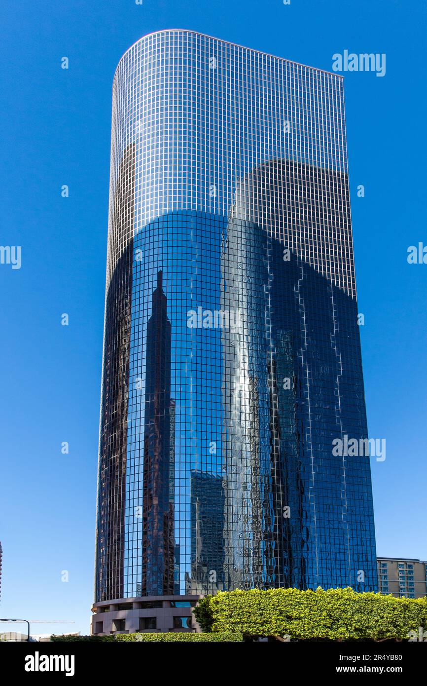 Los Angeles, Etats-Unis - 27 juin 2012 : vue sur Skyscraper One california plaza à Grand Avenue 300 South. Banque D'Images