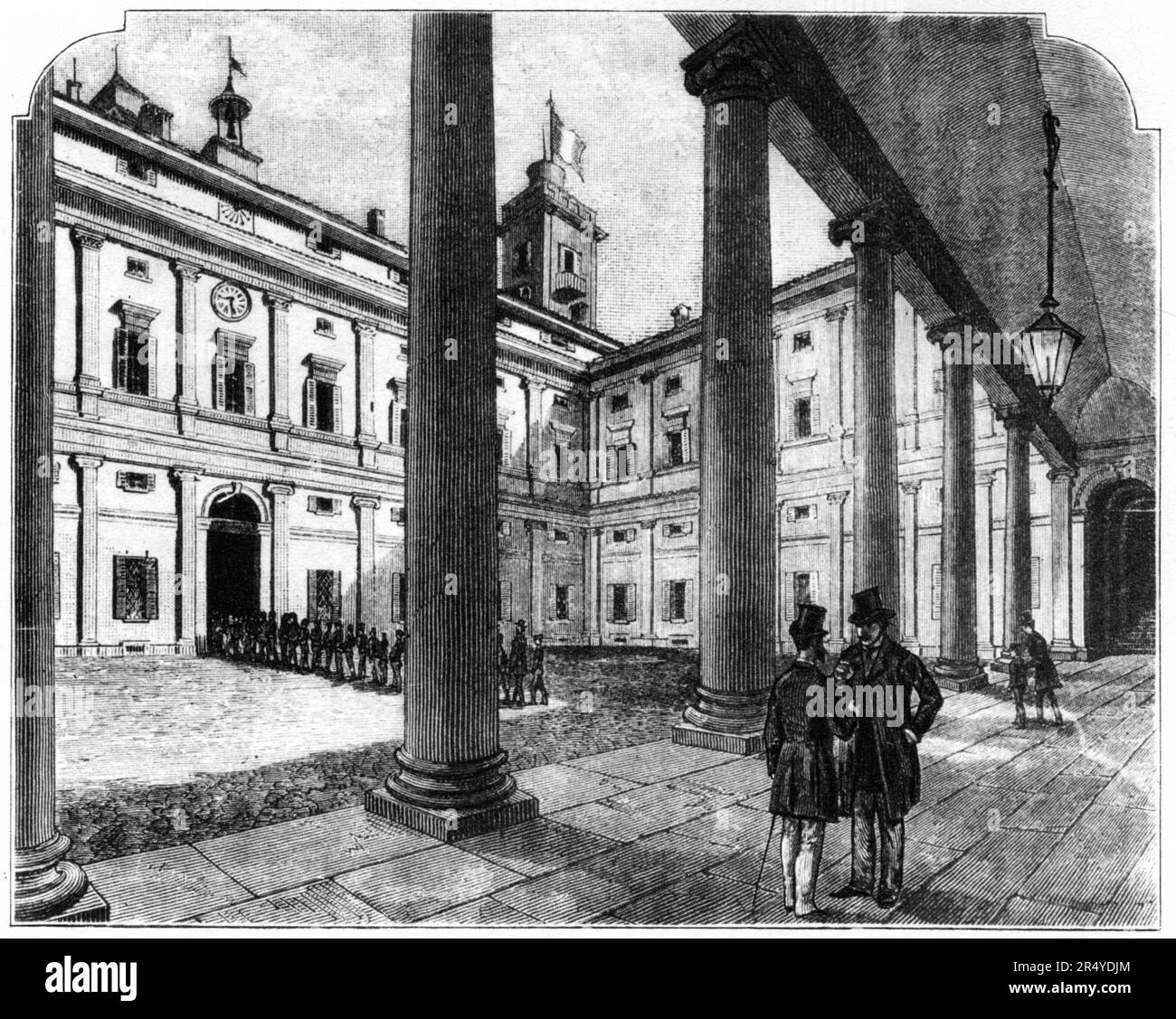 1860 CA, MILANO , ITALIE : le COLLEGIO LONGONE , où l'écrivain et poète italien ALESSANDRO MANZONI célèbre ( 1785 - 1873 ) il est resté à étudier dans sa jeunesse jusqu'en 1801 . Photographe inconnu . - HISTOIRE - FOTO STORICHE - POETA - POÉSIE - POÉSIE - SCRITTORE - LETTERATO - LITTÉRATURE - LETTERATURA - ARCHITETURA - ARCHITECTURE - PANORAMA - MILAN -- ARCHIVIO GBB Banque D'Images