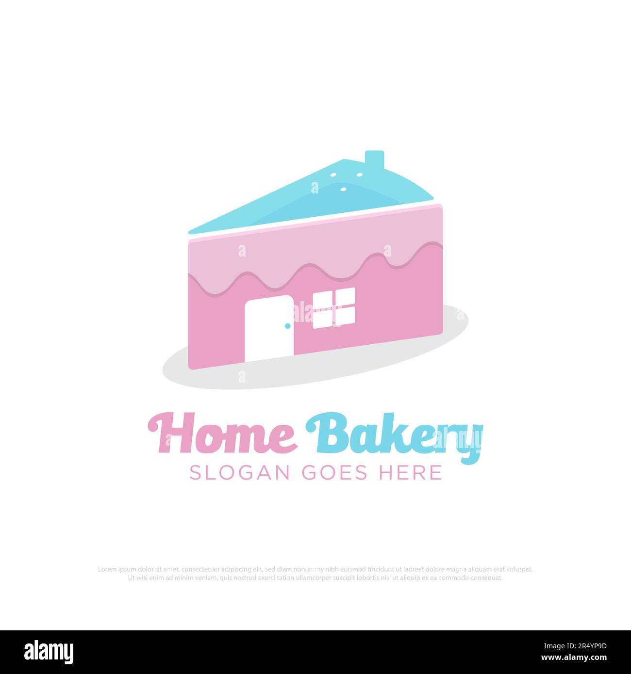 Boulangerie House logo design vecteur, gâteau sucré maison fait illustration de vecteur meilleure pour votre identité marque symbole, signe, logo ou les autres Illustration de Vecteur