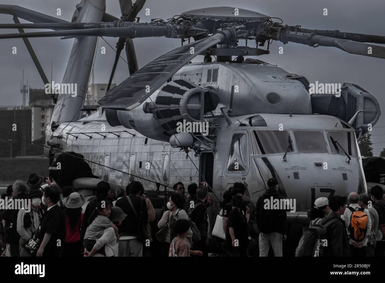 Hélicoptère CH-53 Super Stallion exposé au Yokota Air base Friendship Festival Daytime Japan Banque D'Images