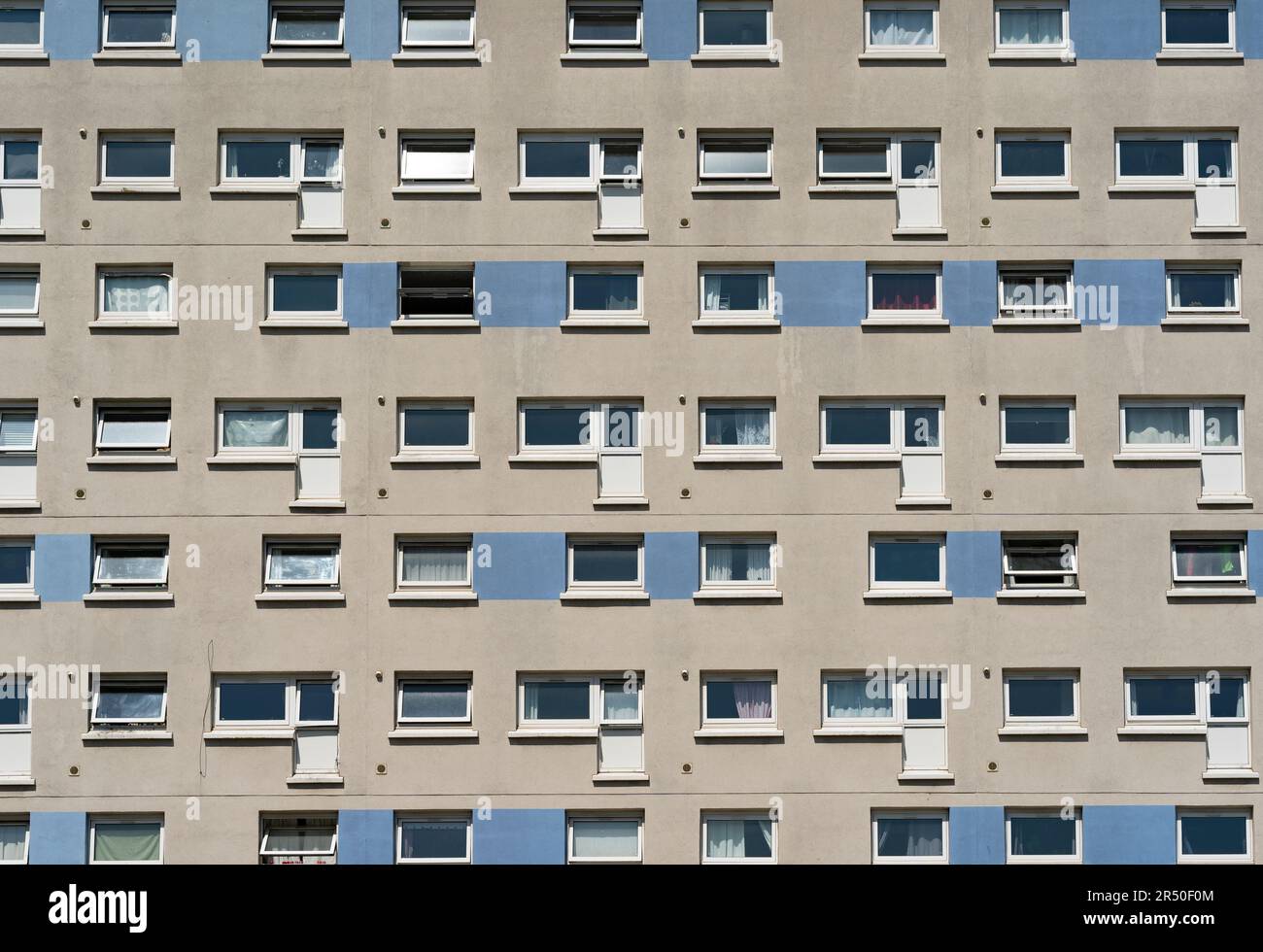 Extérieur d'un bloc d'appartements à St Vincent Terrace dans le quartier Anderston de Glasgow, Écosse, Royaume-Uni Banque D'Images