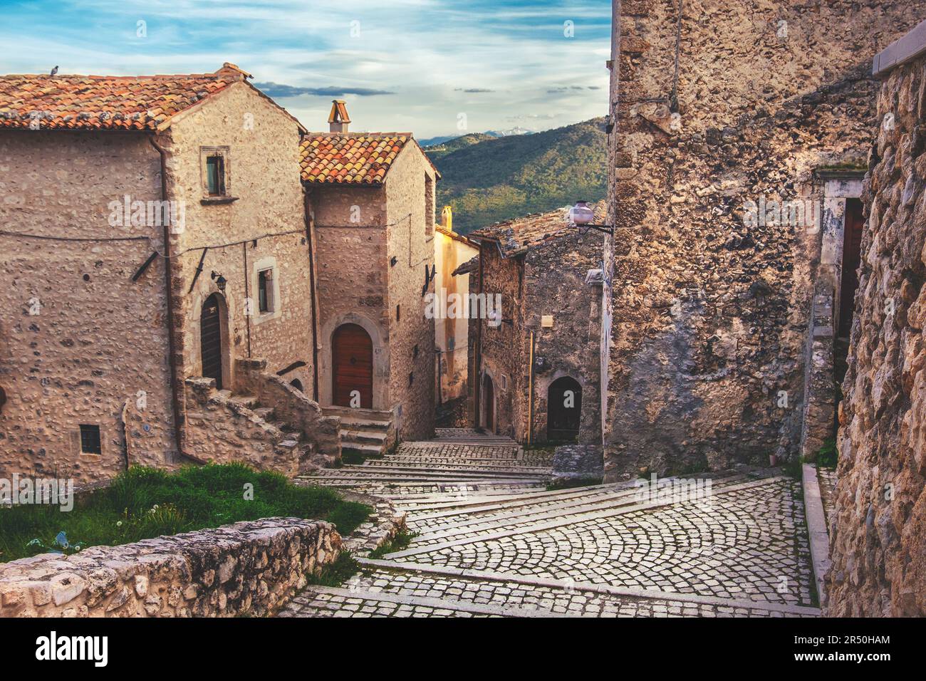 Santo Stefano di Sessanio - sud de l'Italie village des Abruzzes Banque D'Images