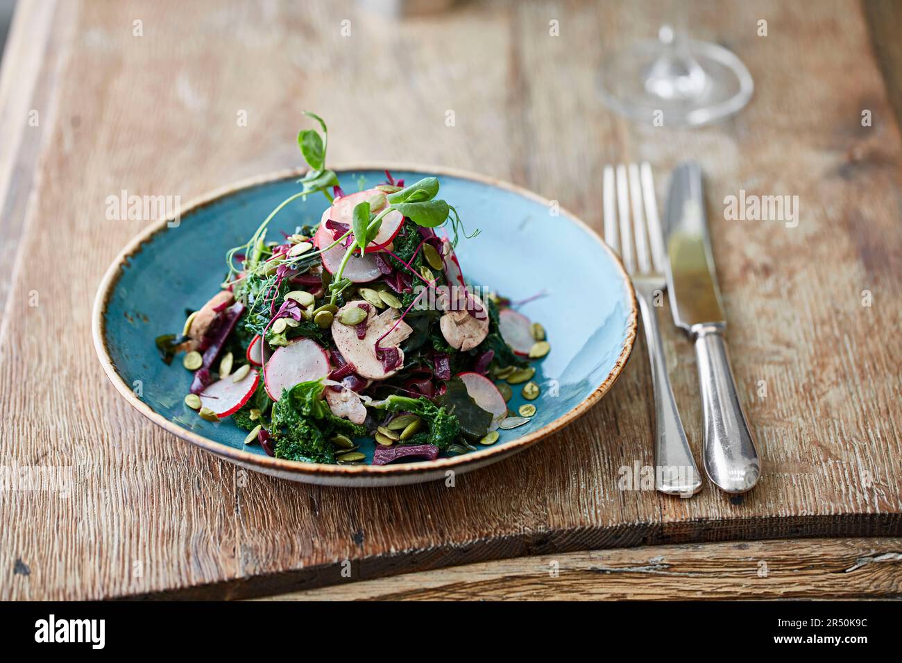 Salade saine aux pois et aux légumes Banque D'Images