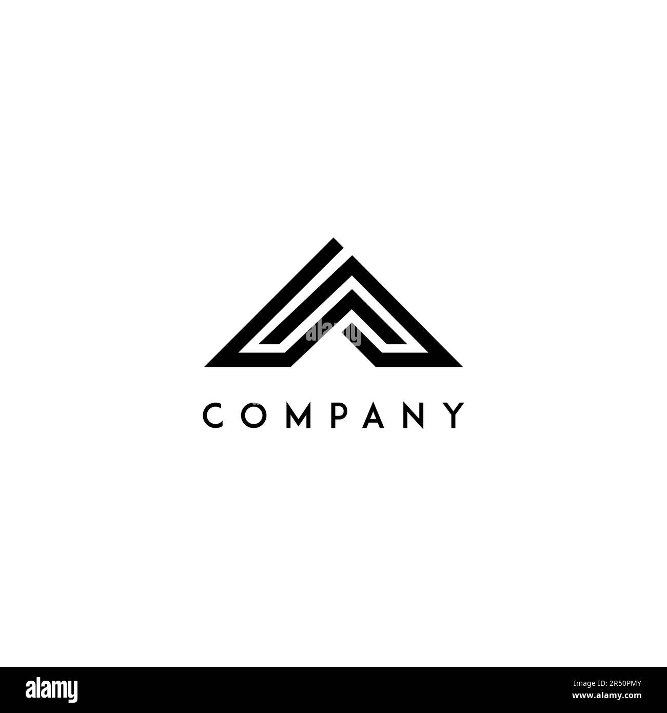 Lettre A logo simple. Un logo initial Illustration de Vecteur